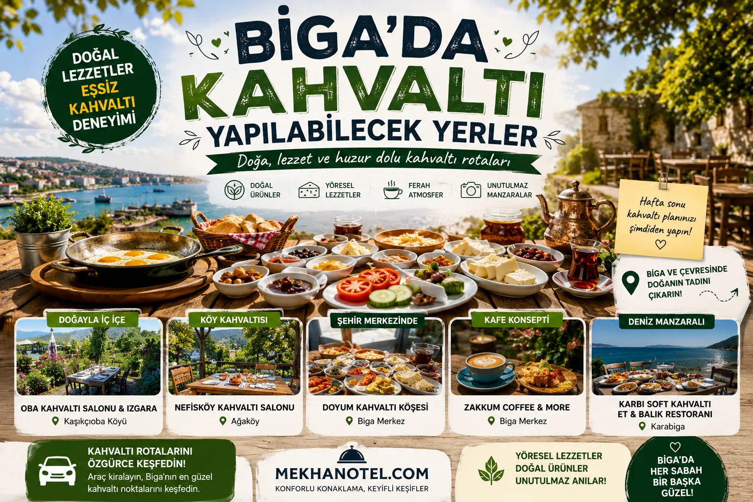 biga'da kahvalti yapilacak yerler en iyi kahvalti mekanları